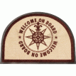 Marine Business Non-Slip WELCOME ON BOARD Half-Moon-Shaped Mat - Brown - 41218