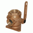 GROCO 4&quot; Bronze Flanged Seacock & Adaptor w/3&quot; NPT Side Port - SBV-4000-P