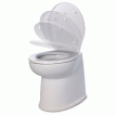 Jabsco Deluxe Flush 14&quot; Straight Back 12V Raw Water Electric Marine Toilet w/Remote Rinse Pump & Soft Close Lid - 58280-3012