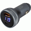 Sea-Dog Round USB & USB-C Power Plug w/Voltmeter - 426514-1